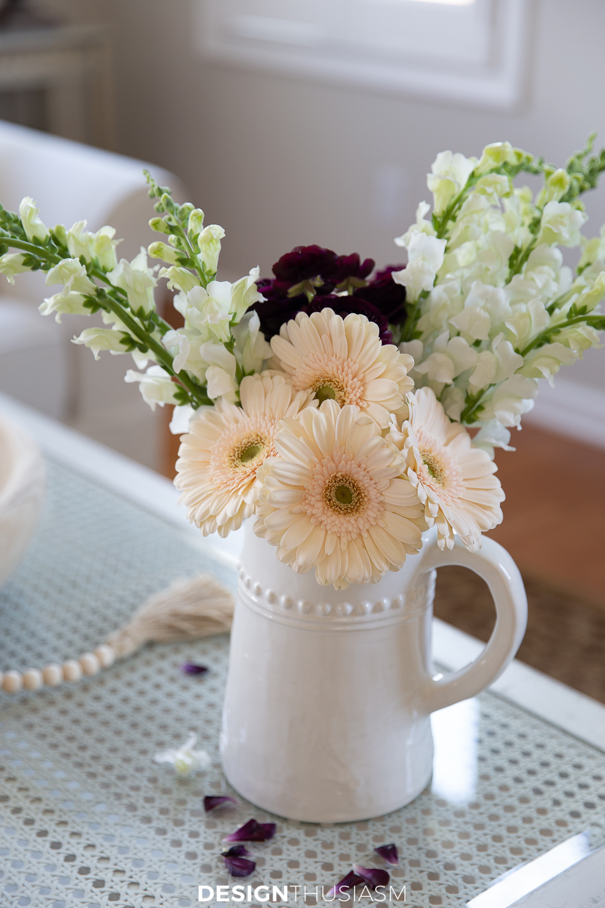 winter decor flower arrangment