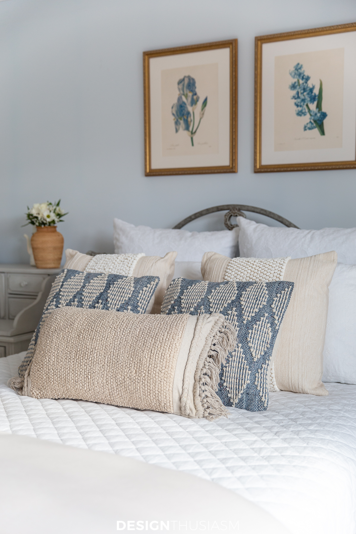 calming bedroom pillows