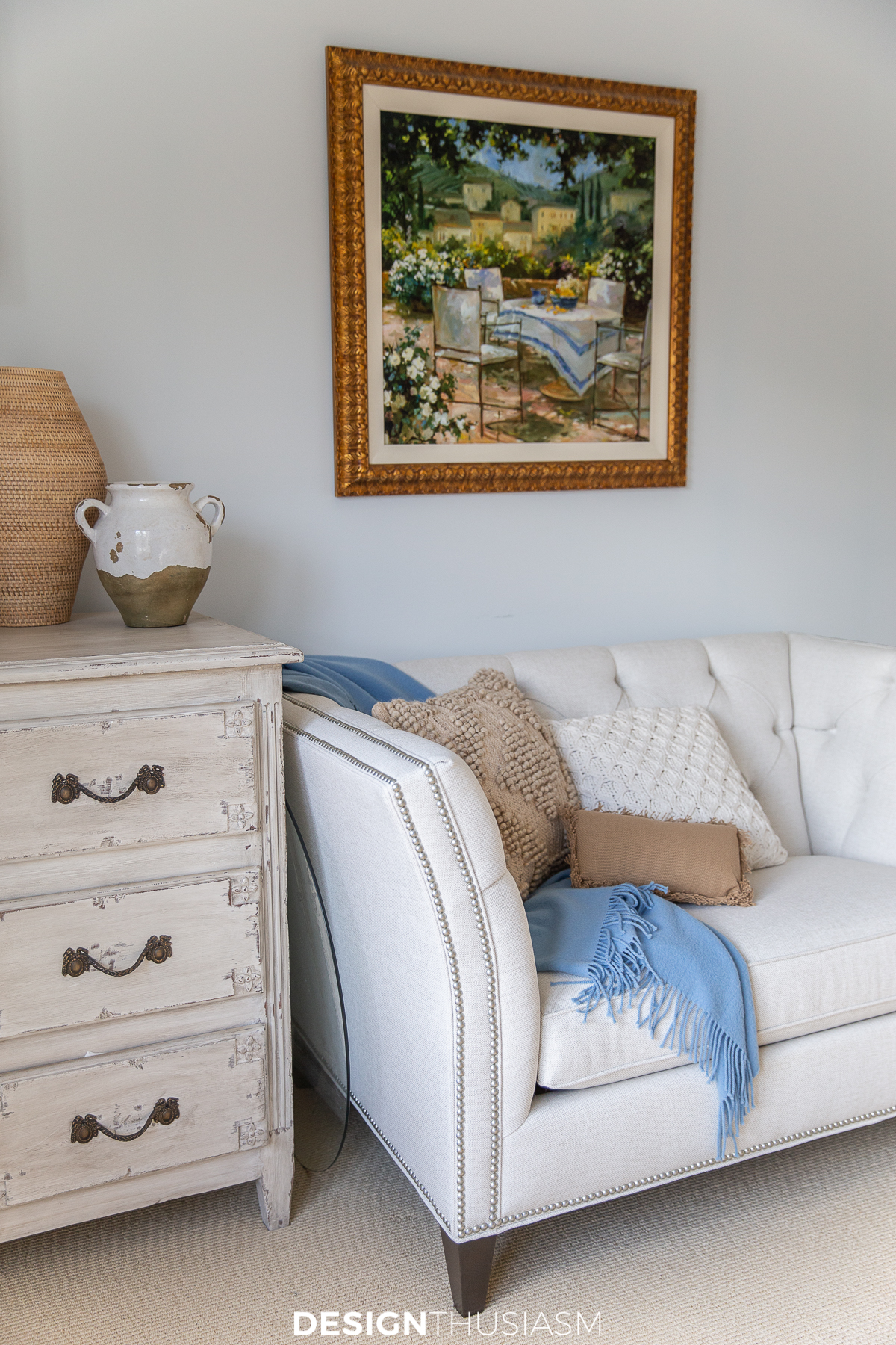 calming bedroom loveseat