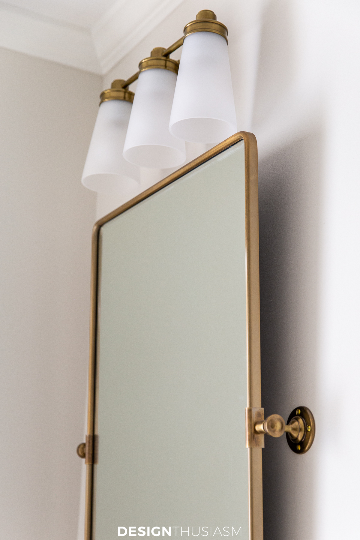 small bathroom remodel mirror and sconce