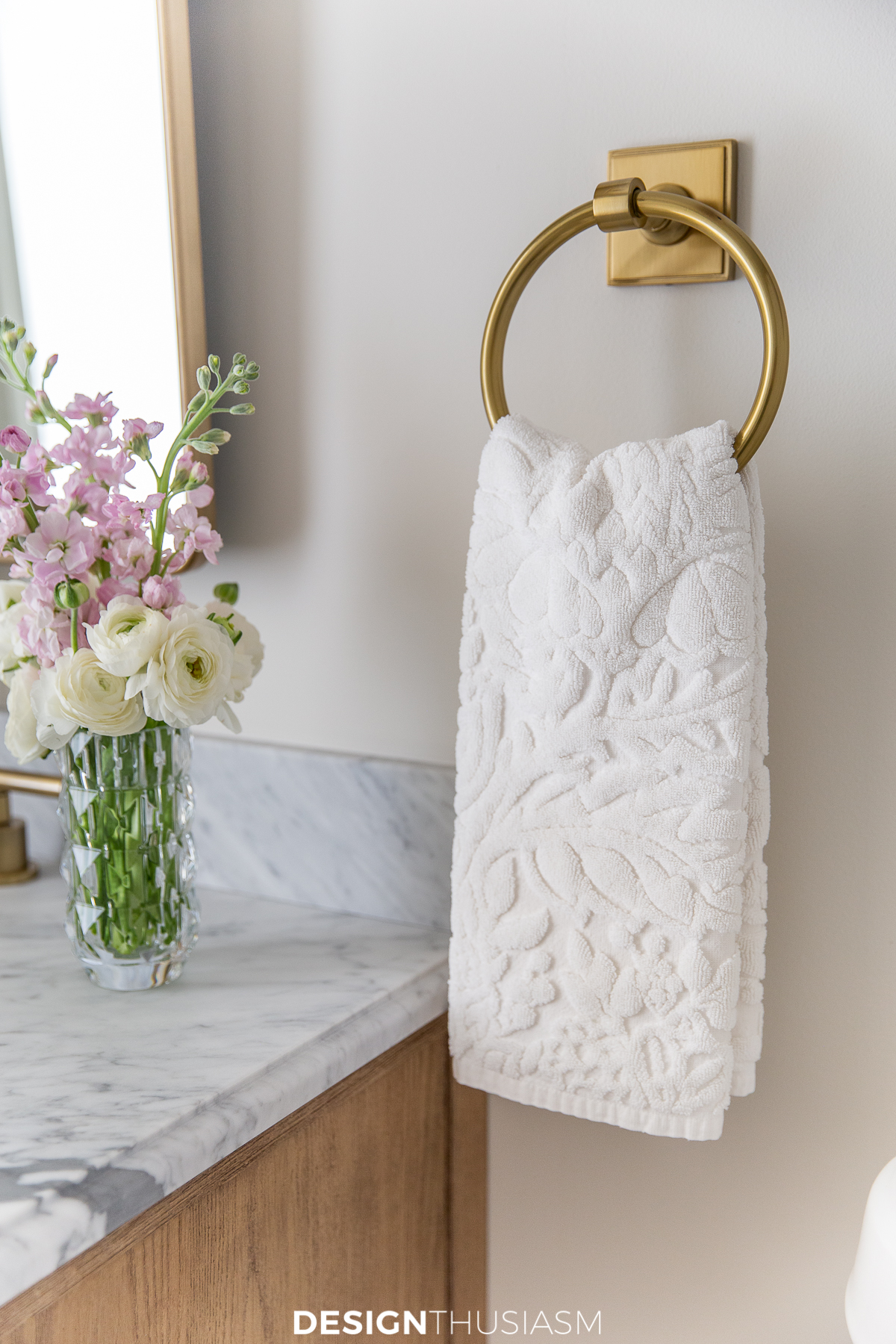small bathroom remodel towel ring