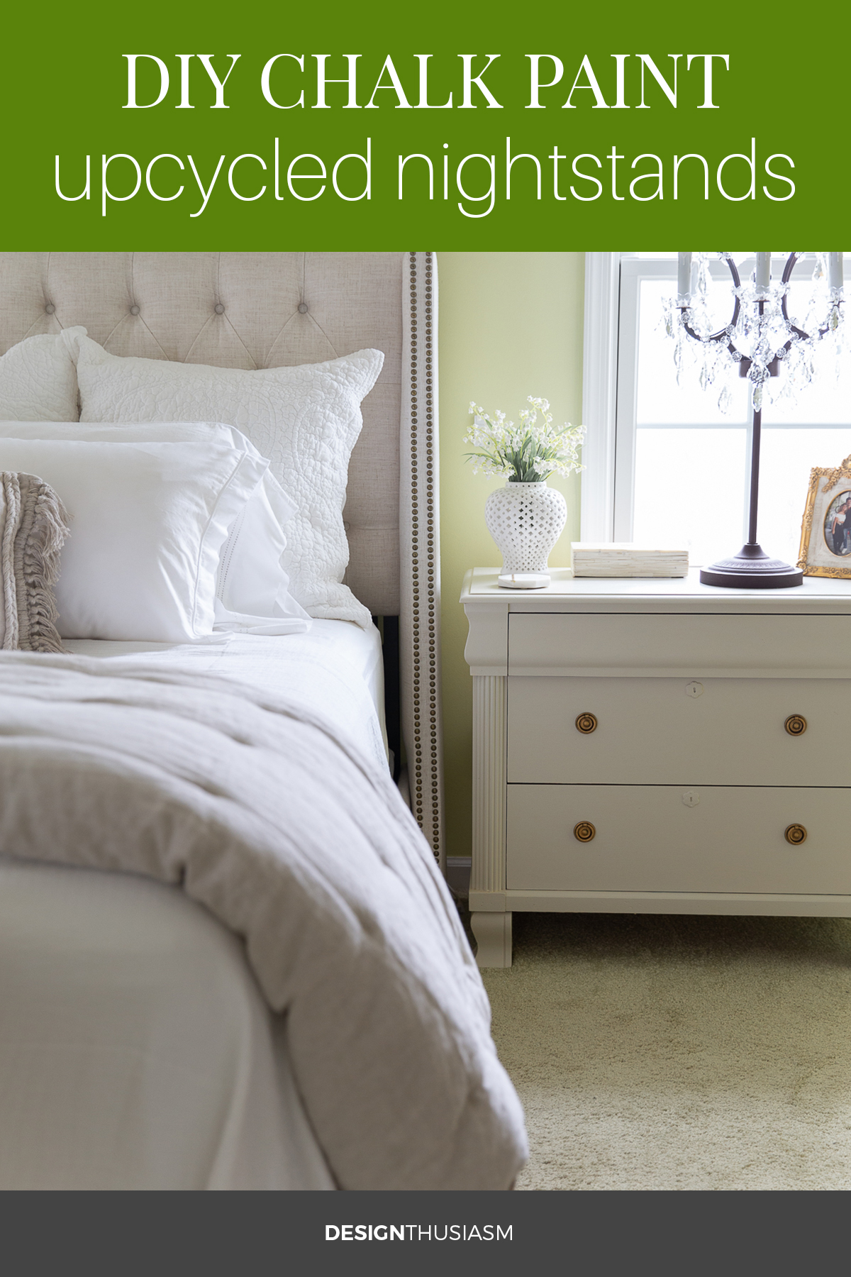 DIY chalk painted nightstand