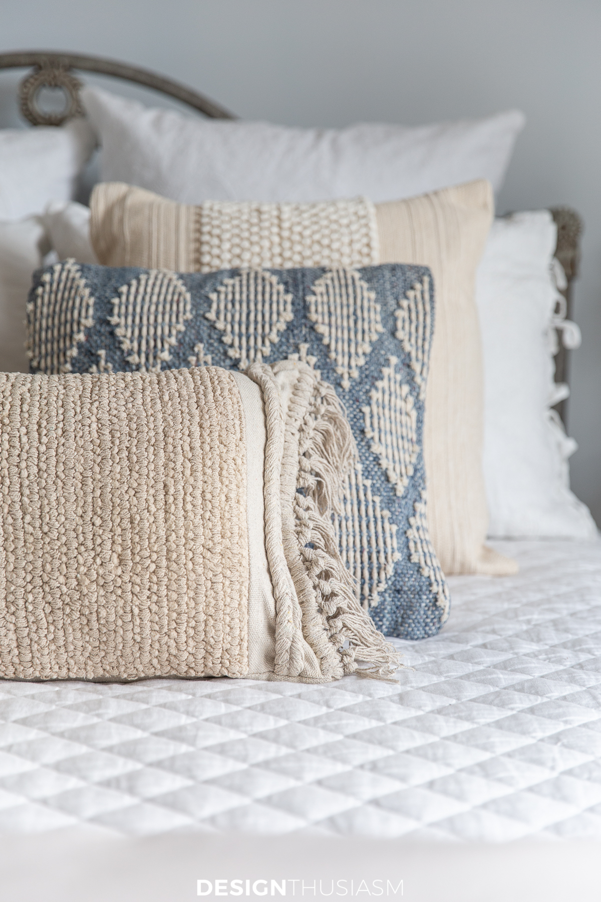 welcoming home with warm textiles