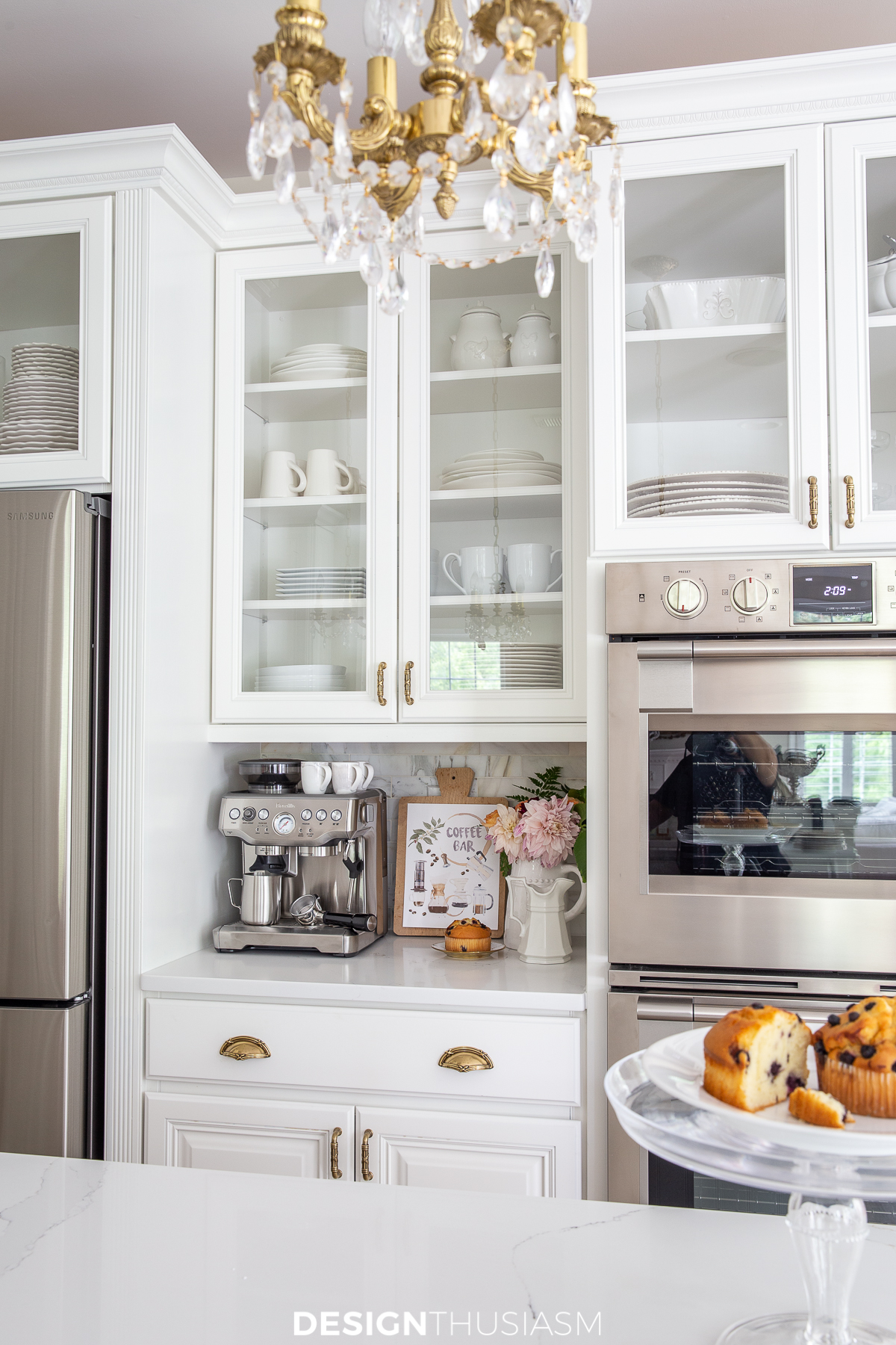 welcoming home with orderly cabinets
