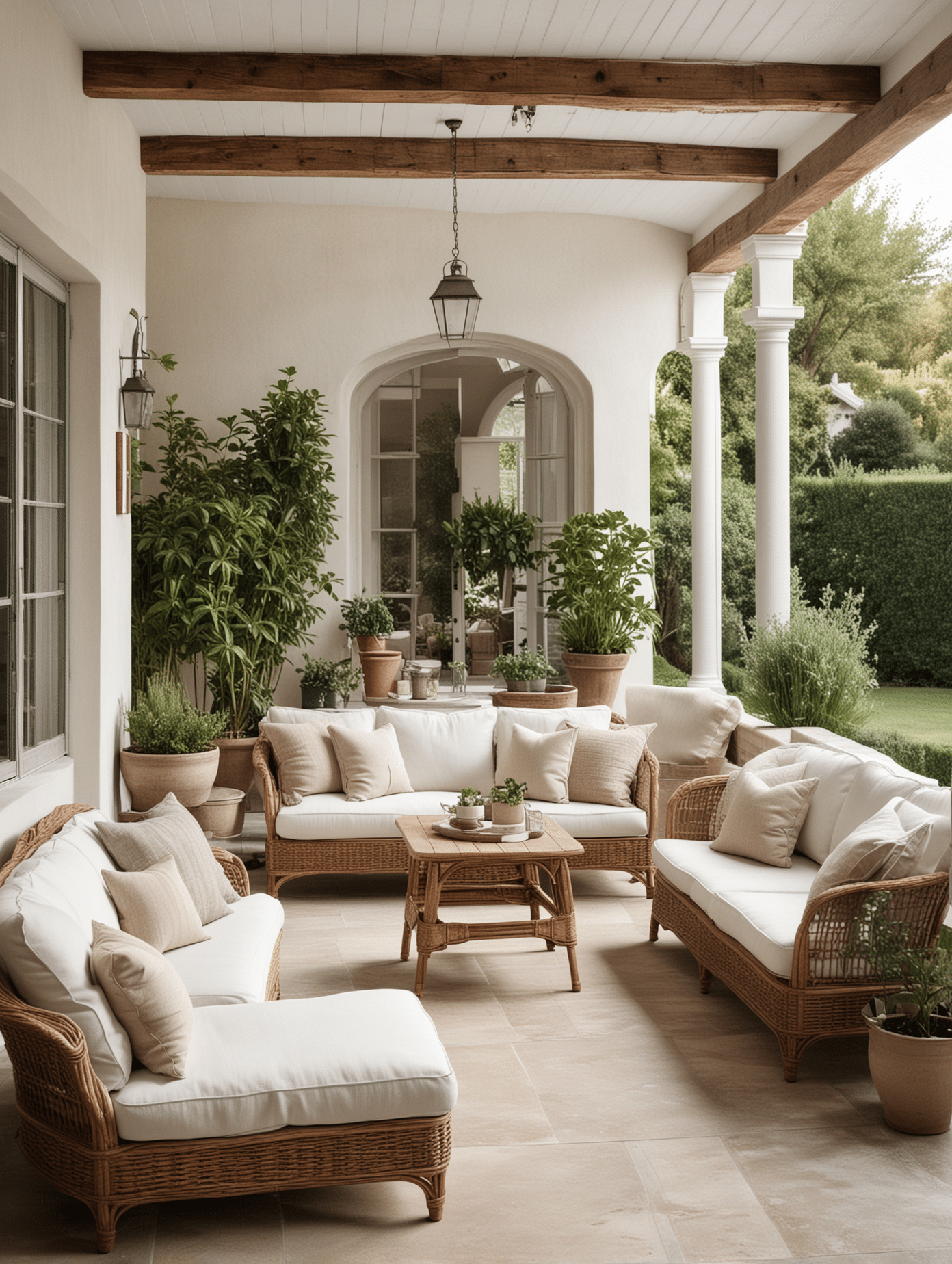 Neutrals in patio decor