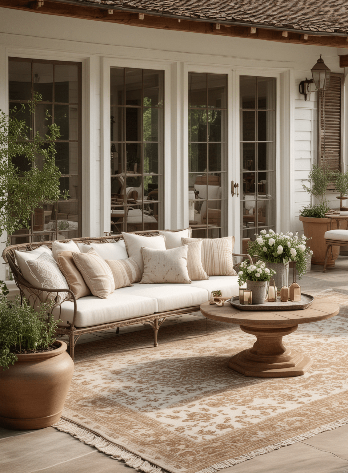 Neutrals in patio decor