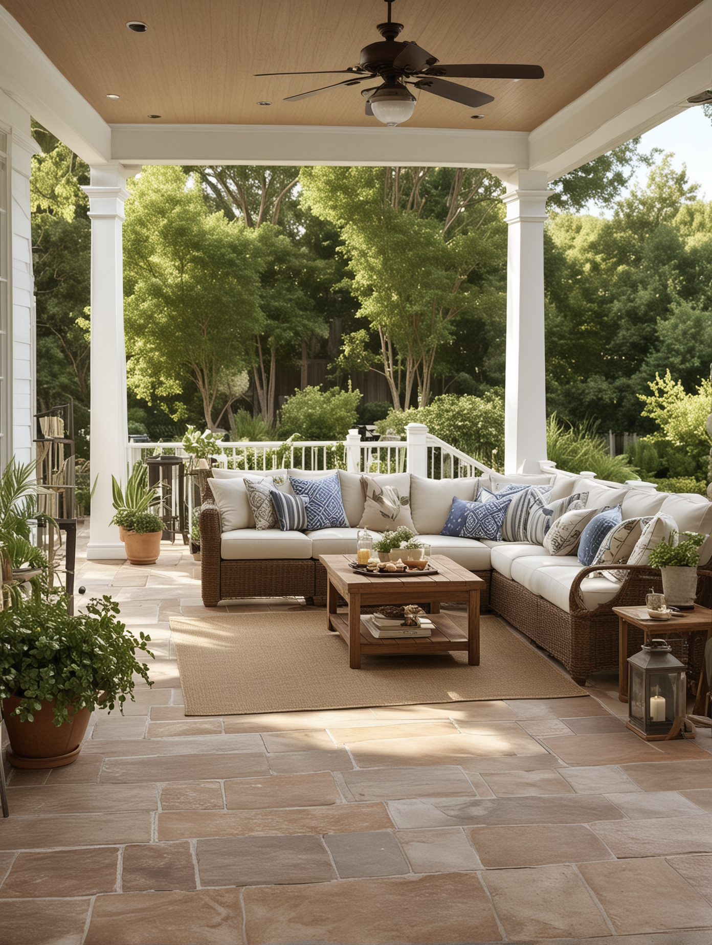 Neutrals and naturals on the patio