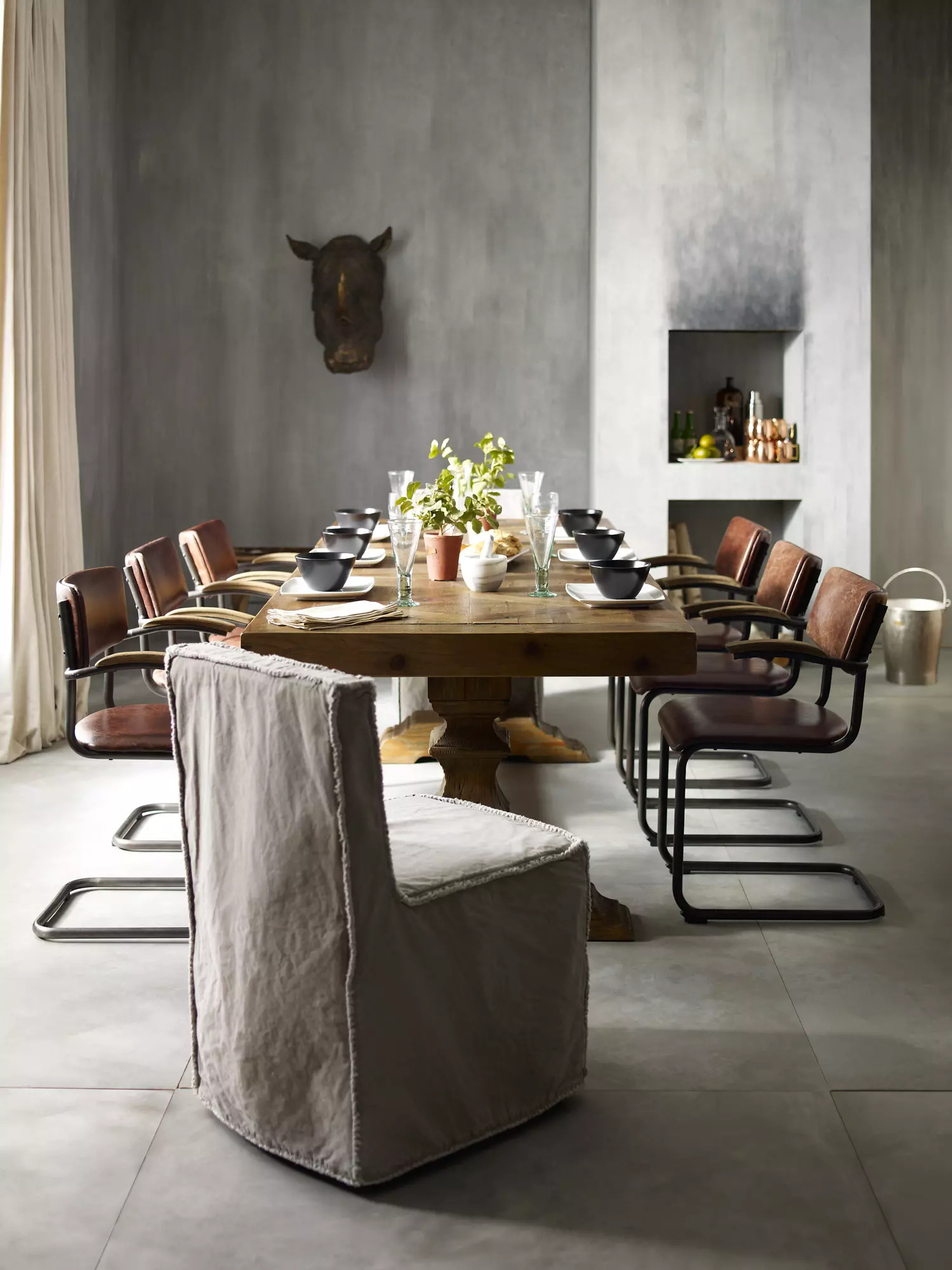 rustic chic trestle dining table