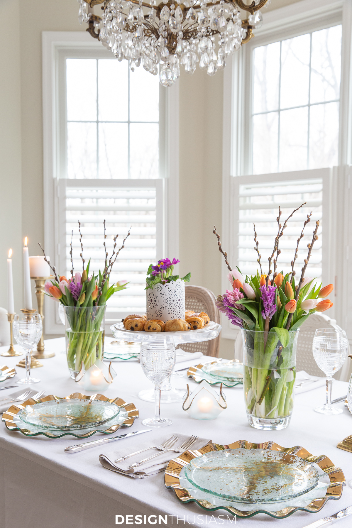 table setting for spring celebrations