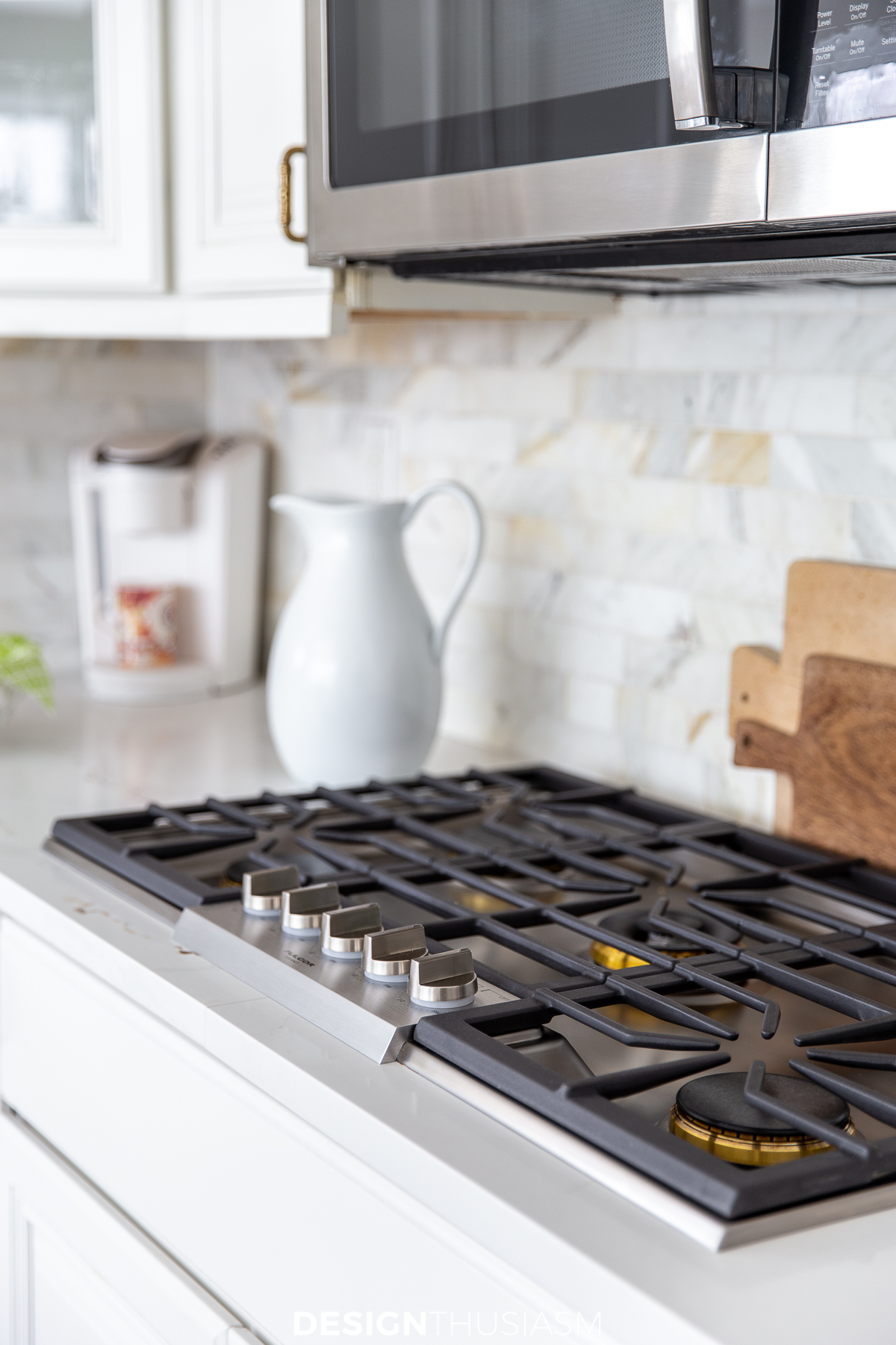 new cooktop in remodeled kitchen