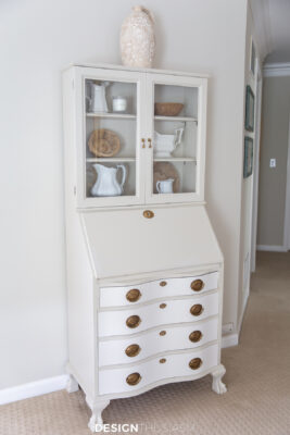 painted desk with hutch updated