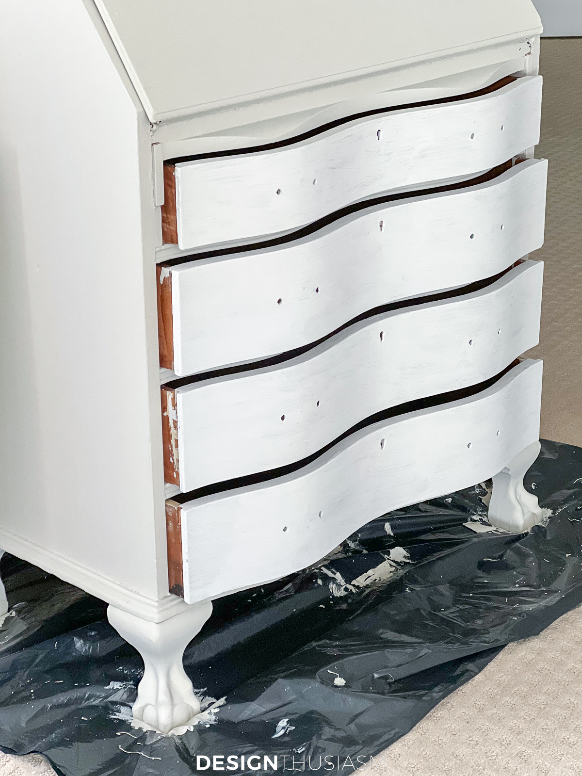 Painted desk with hutch second color