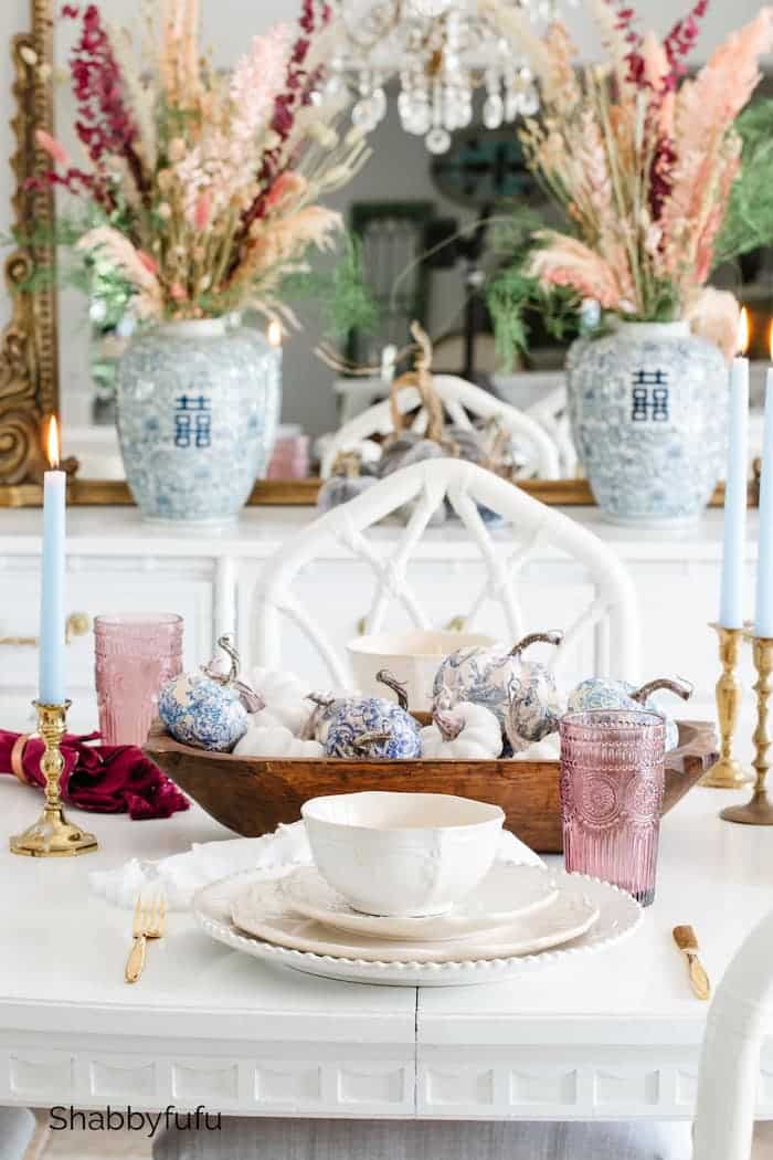 Shabbyfufu-Easy Early Fall Table Setting Ideas