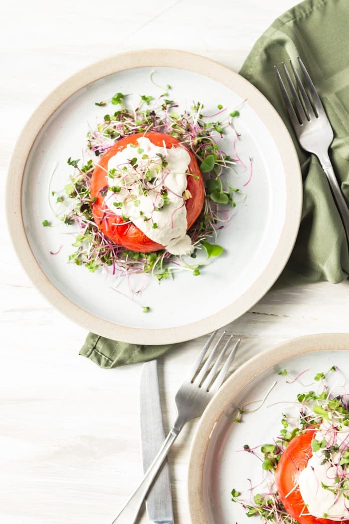 Shabbyfufu - Vegan Stuffed Tomatoes With Cashew Cream Sauce