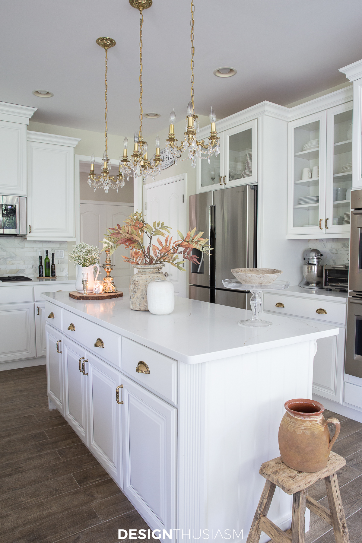 fall decor in the kitchen