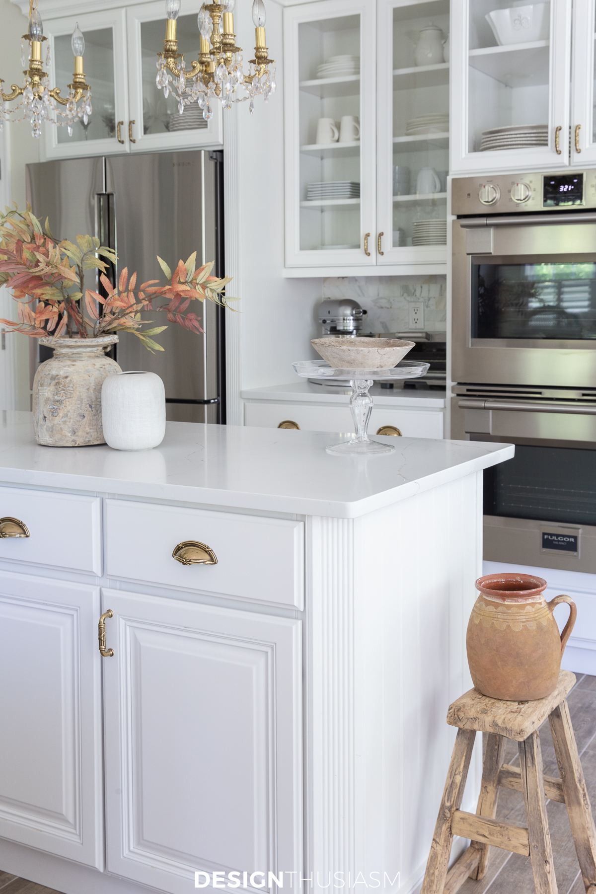 fall decor in the kitchen