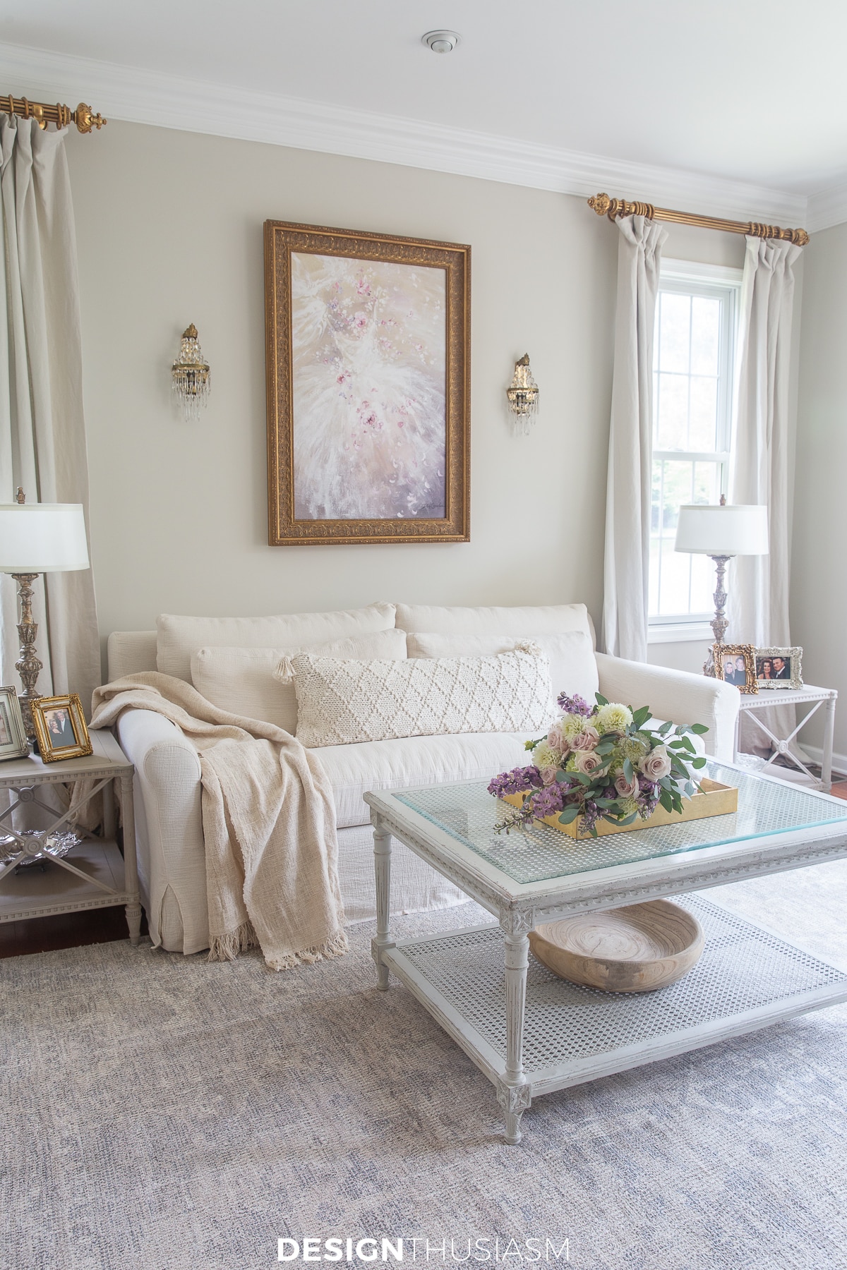 modern french inspired living room