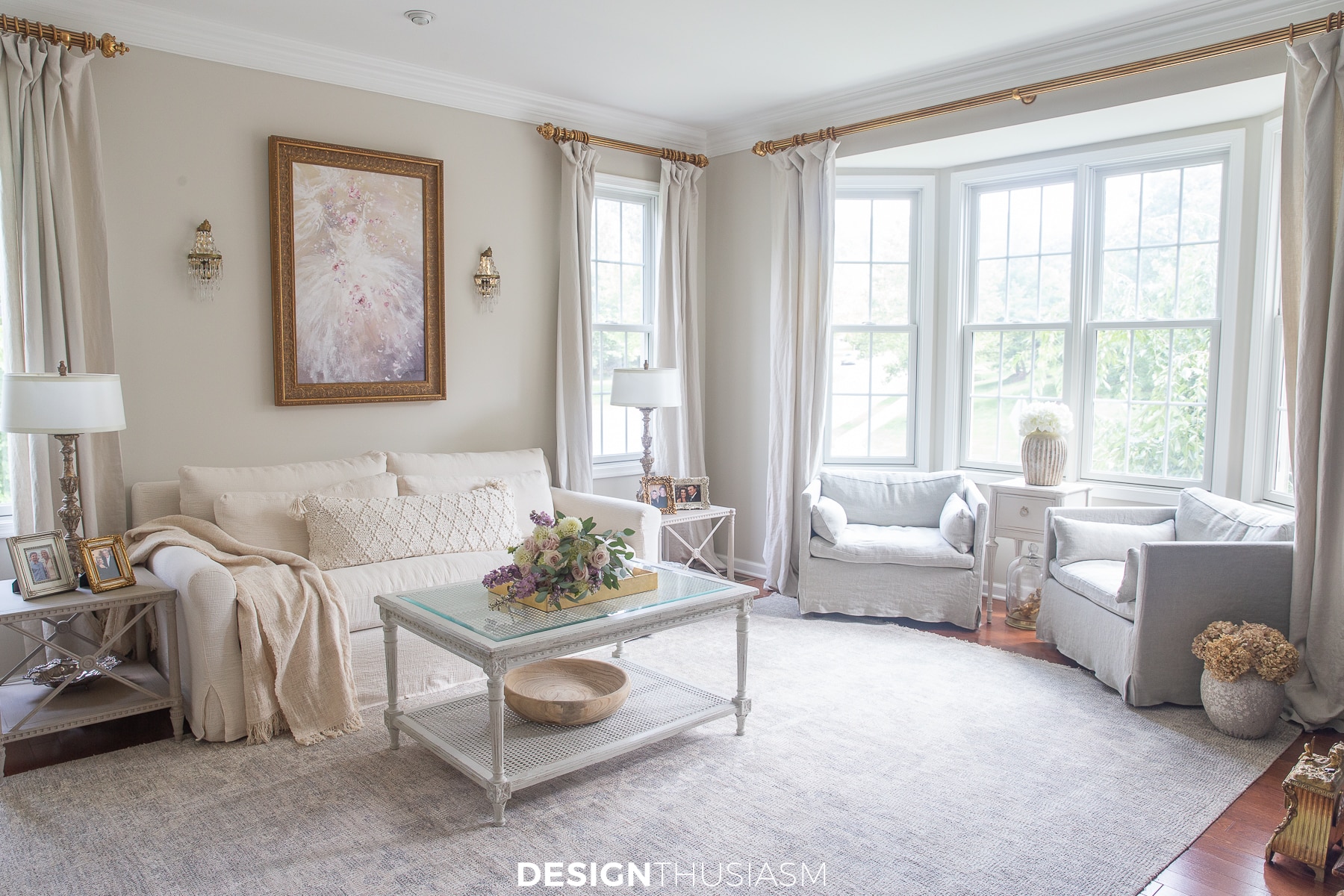 modern french style living room