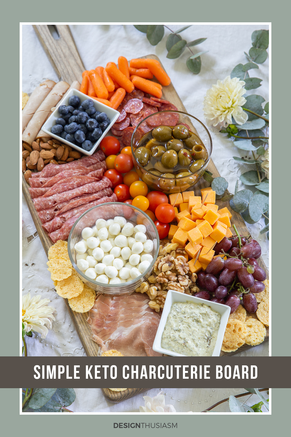 simple keto charcuterie board
