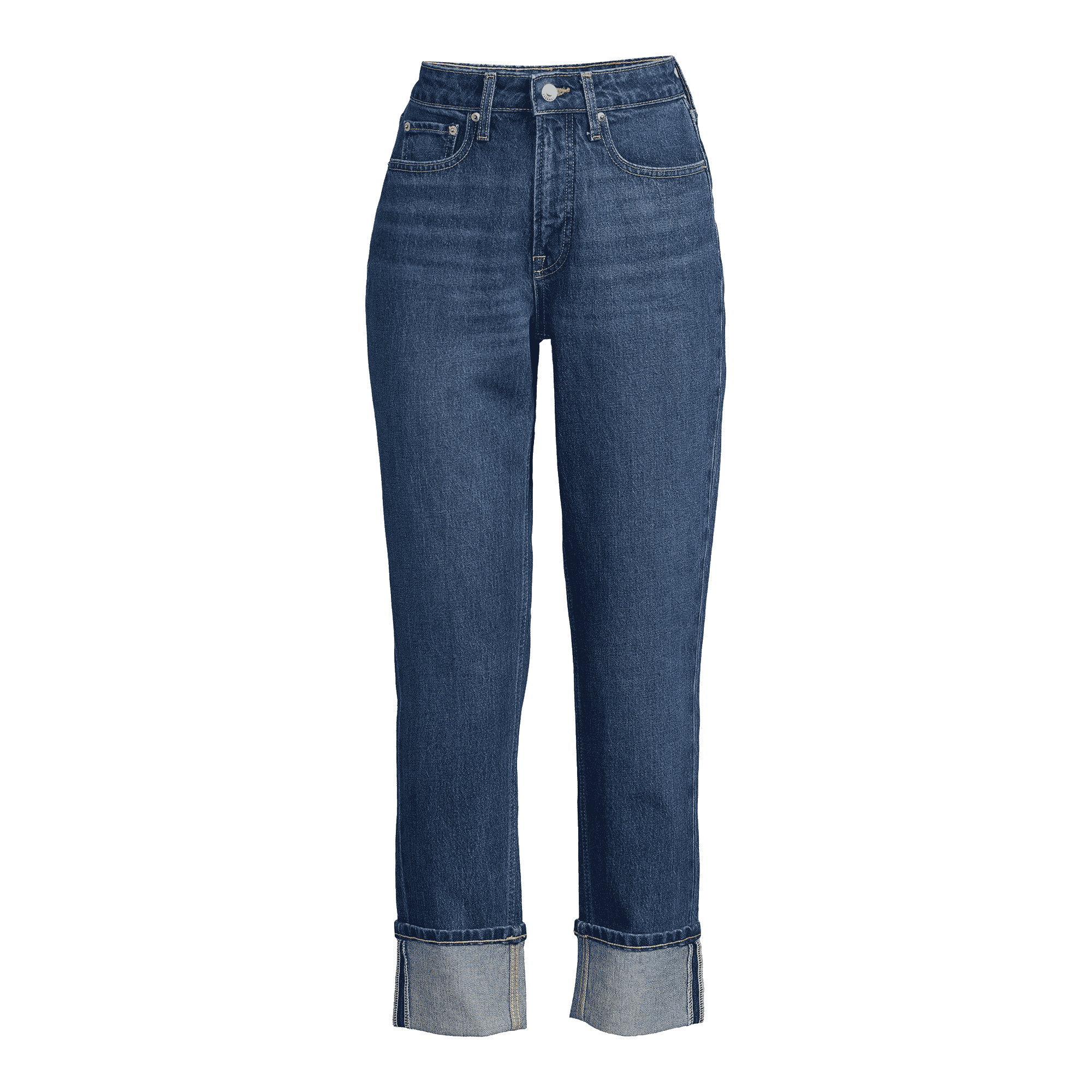 cuffed straight leg jean