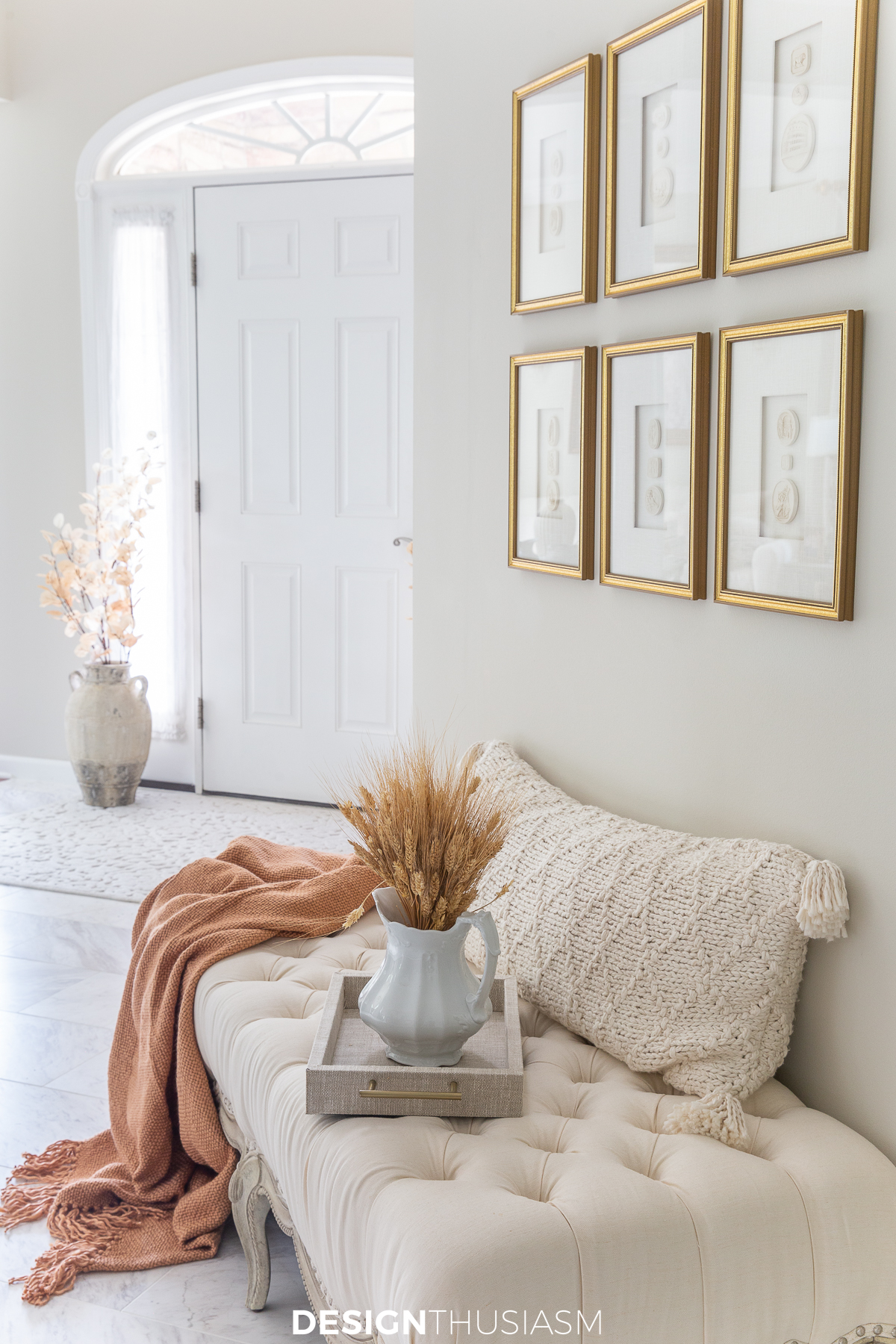 Entry foyer with fall decor