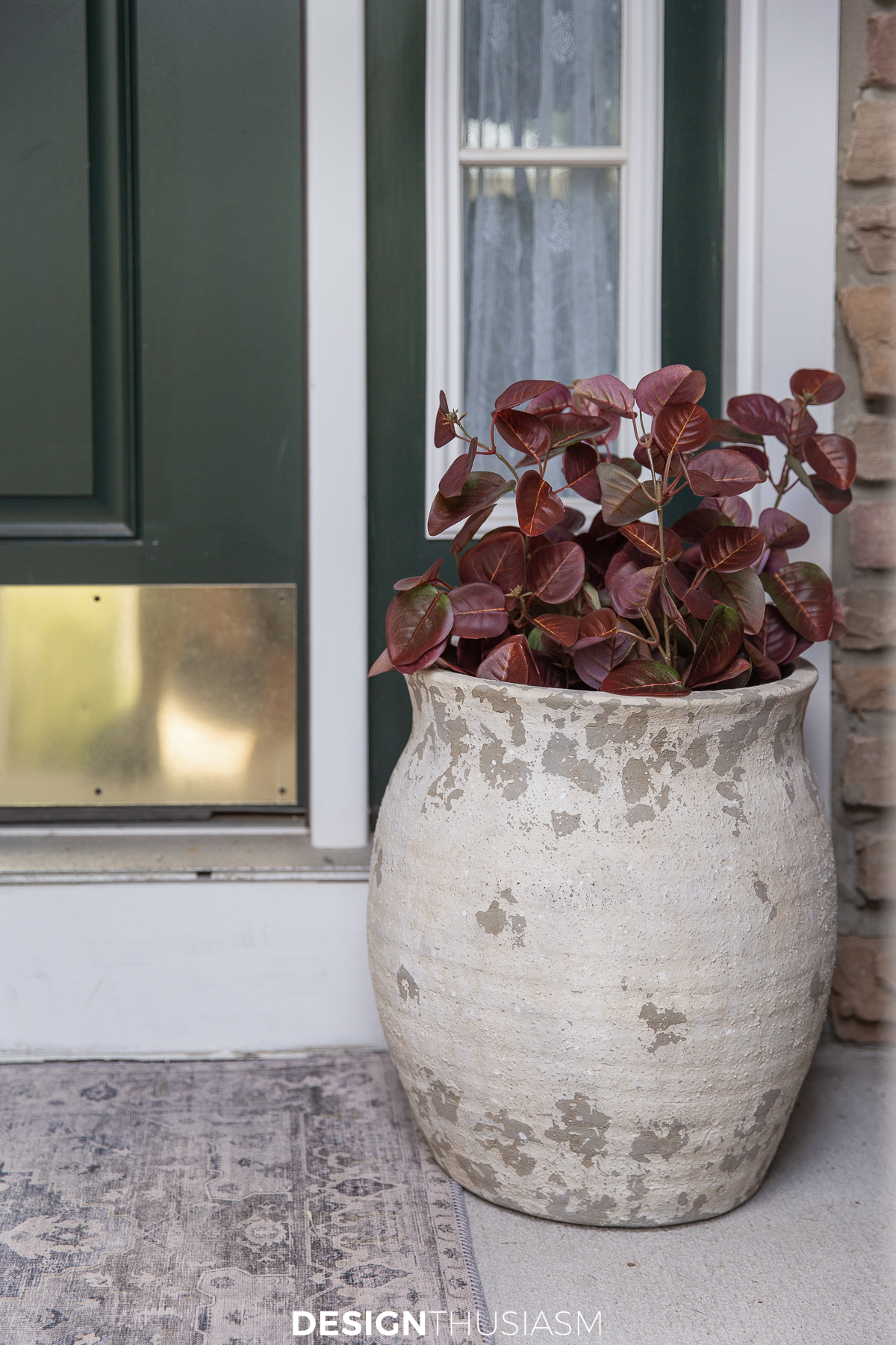 Fall branches in a planter
