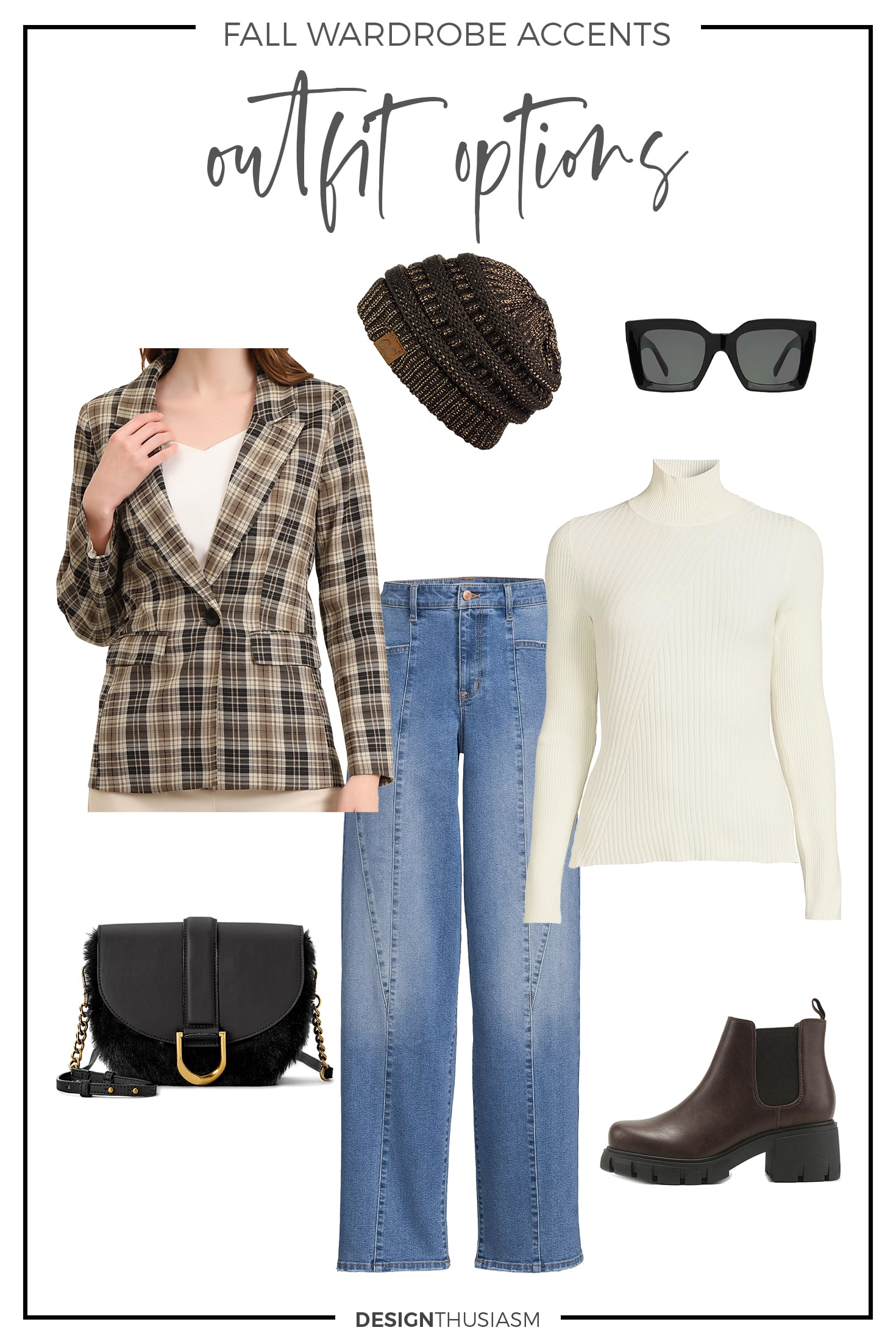 Thanksgiving plaid jacket outfit