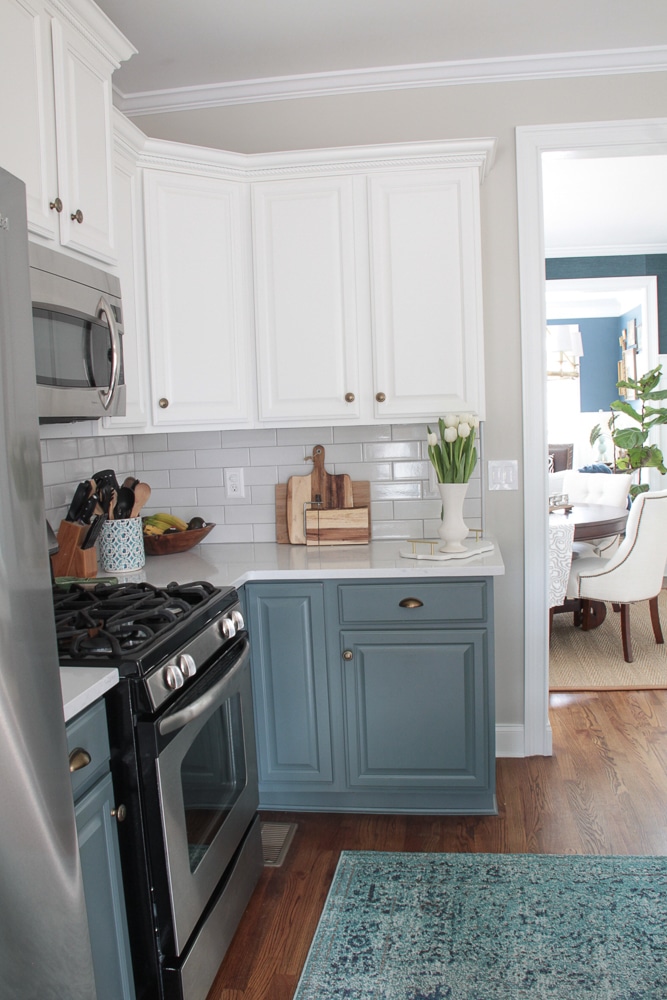 Blue & White kitchen makeover