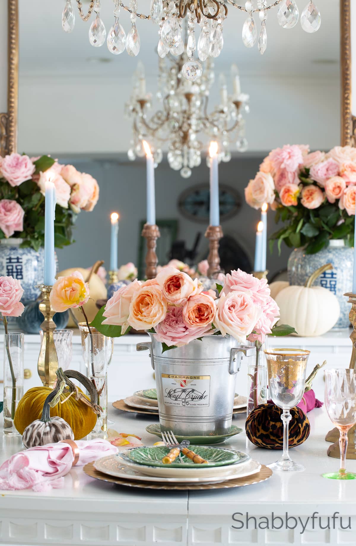 Shabbyfufu - Non-Traditional Thanksgiving Table Setting Ideas
