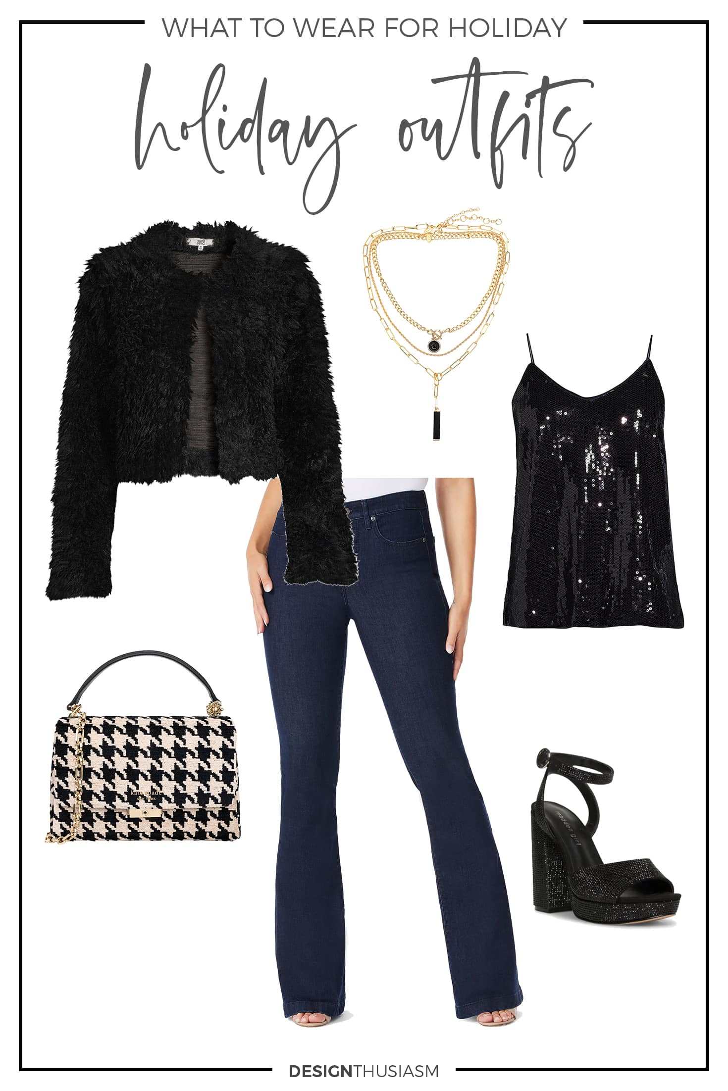 Holiday Outfit Ideas with sequins camisole