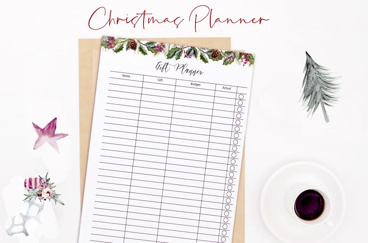 Shabbyfufu - Printable Holiday Planner
