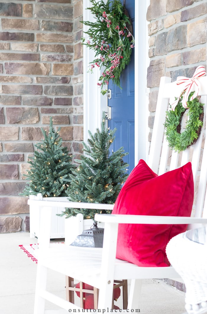 christmas porch decor on sutton place hss