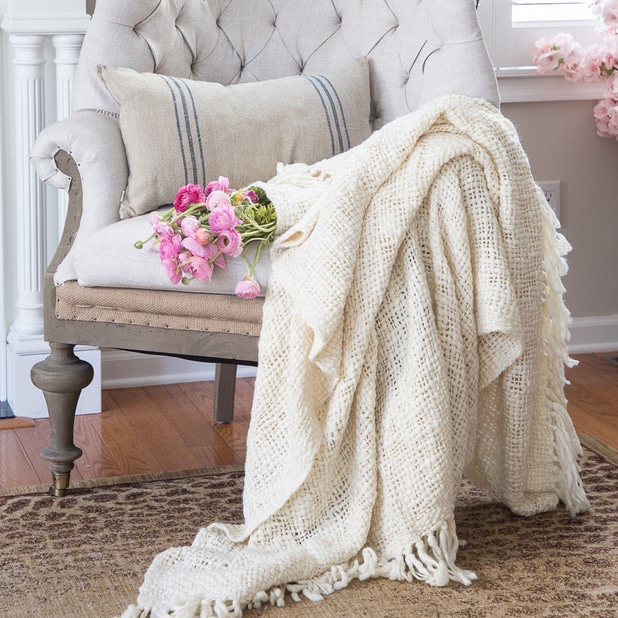 spring decor shop pillows + throws