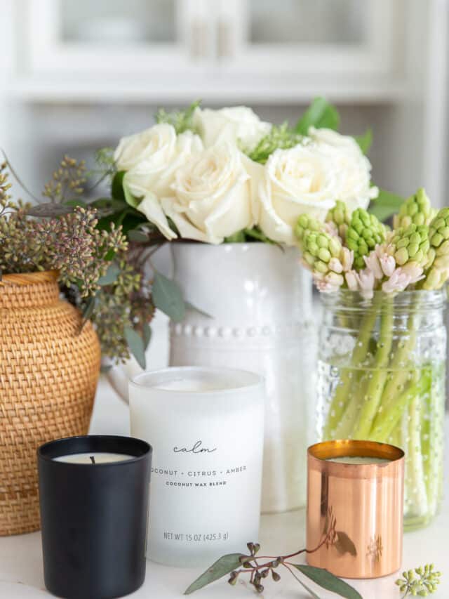 mood boosters flowers and candles