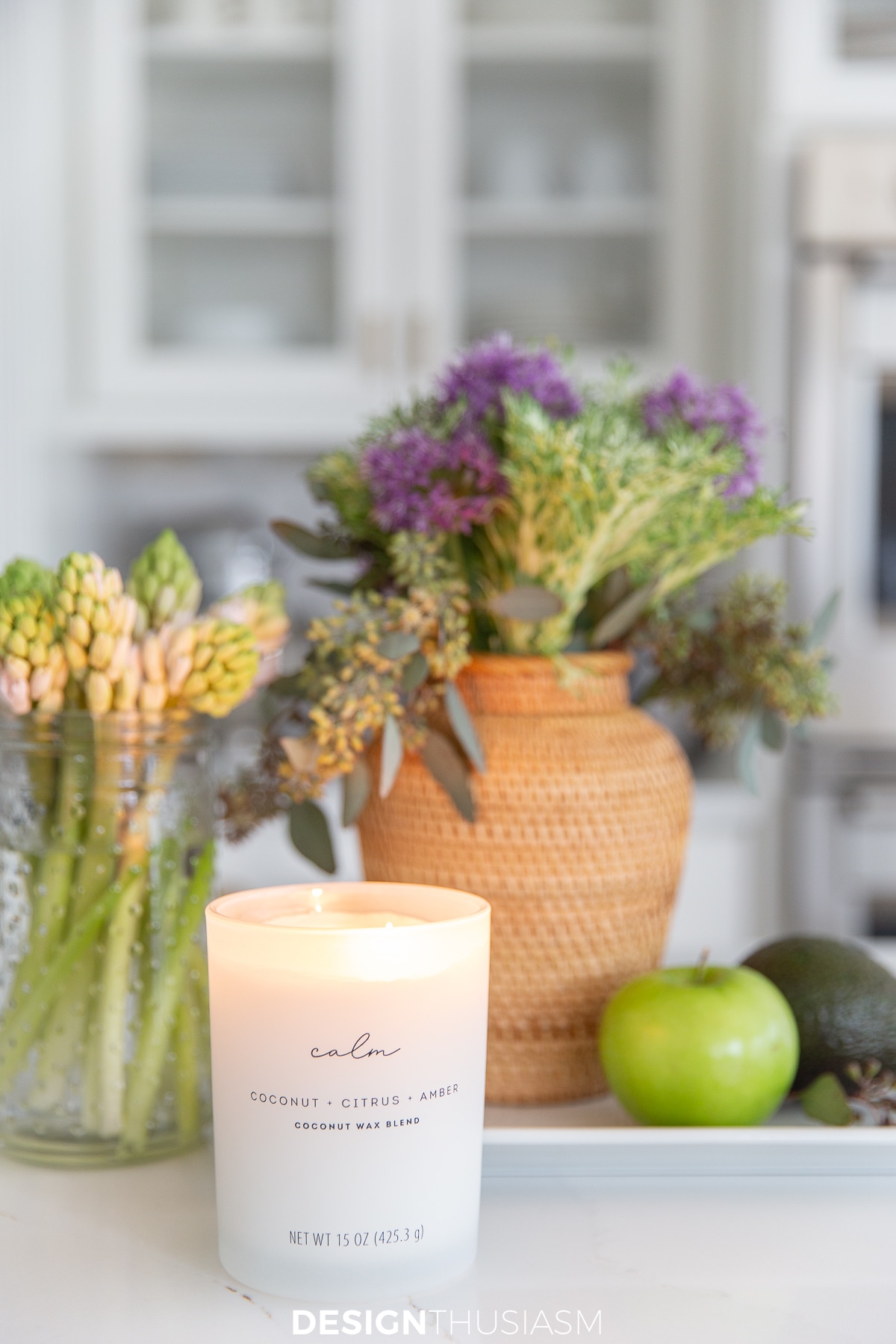 mood boosters flowers and candles