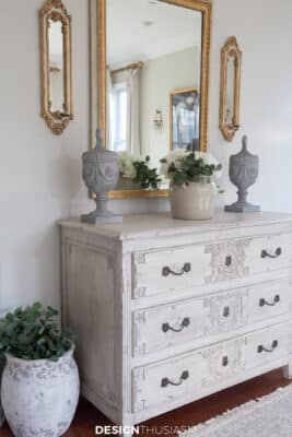 French style chest with distressed paint
