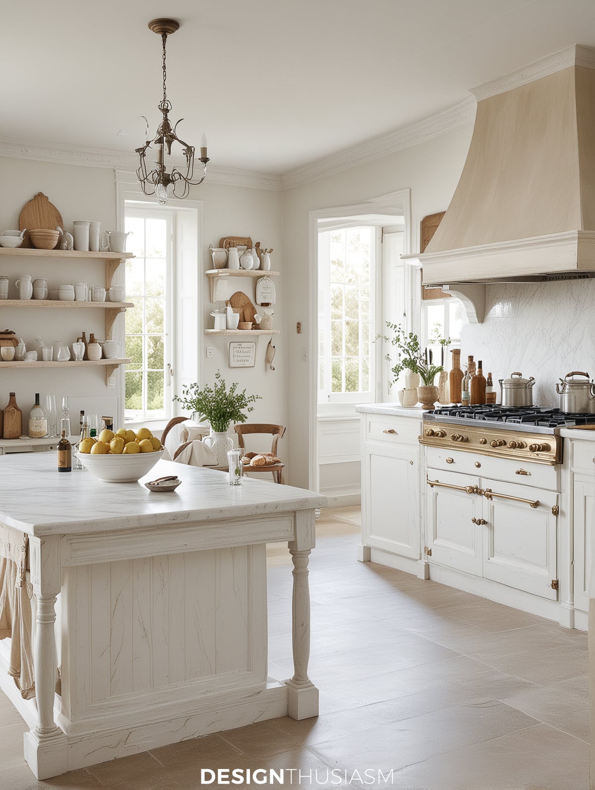fruit on the kitchen island for easy entertaining 