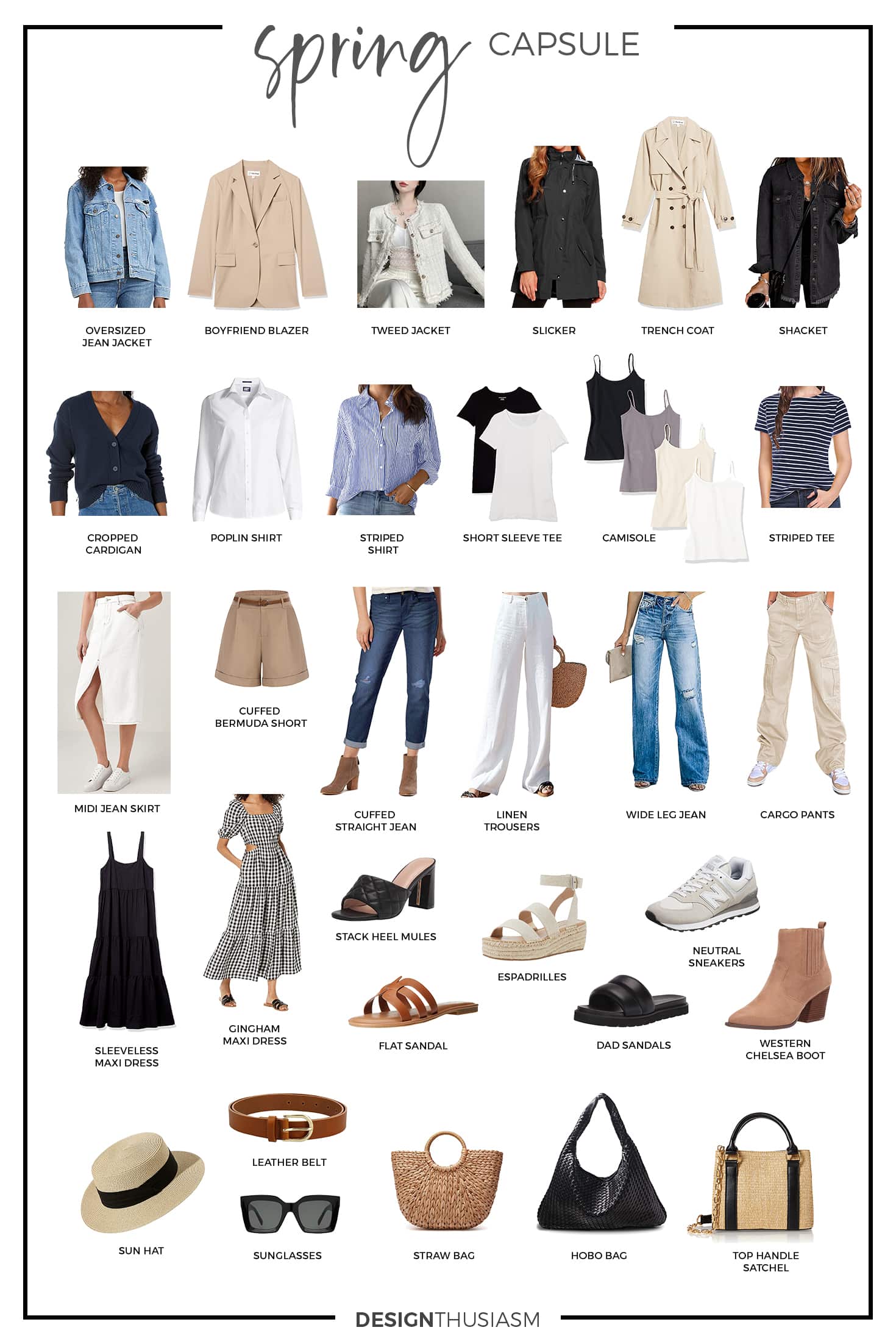 Spring Capsule Wardrobe: Affordable Mix and Match Spring Outfit Ideas