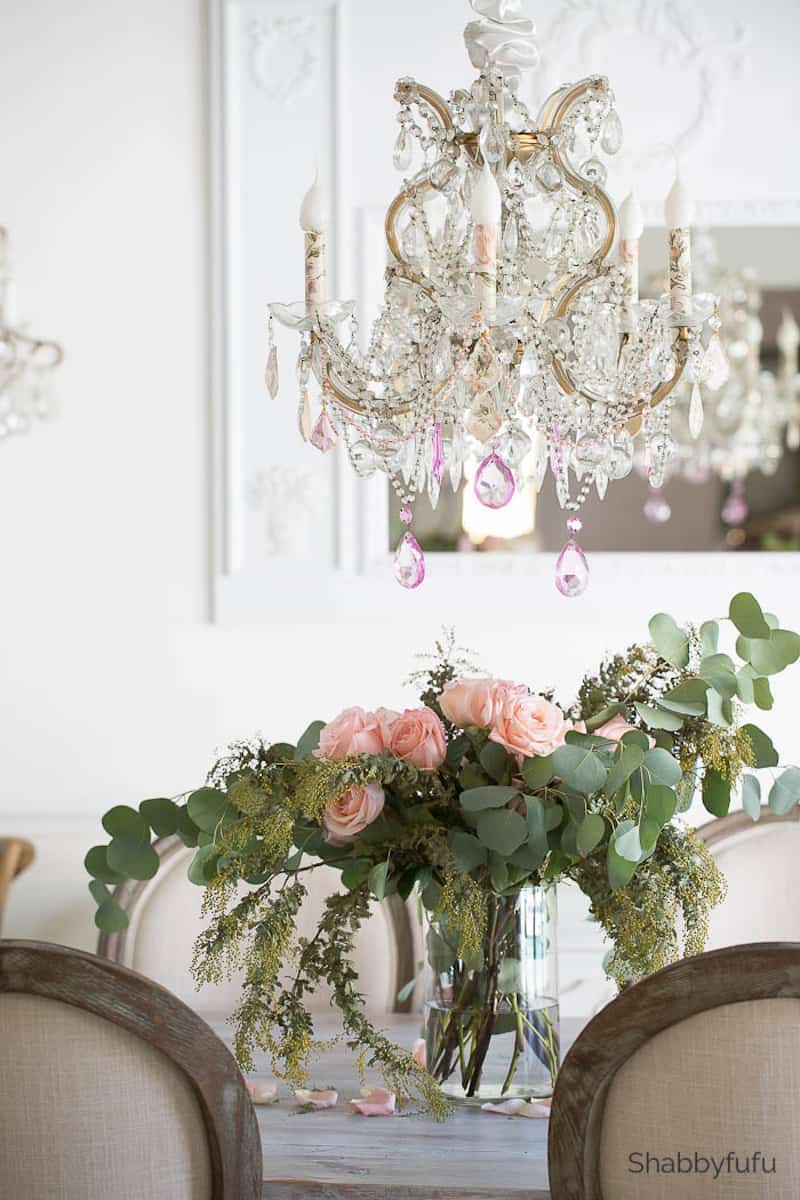 fun ways to decorate your chandelier for spring & summer shabbyfufu