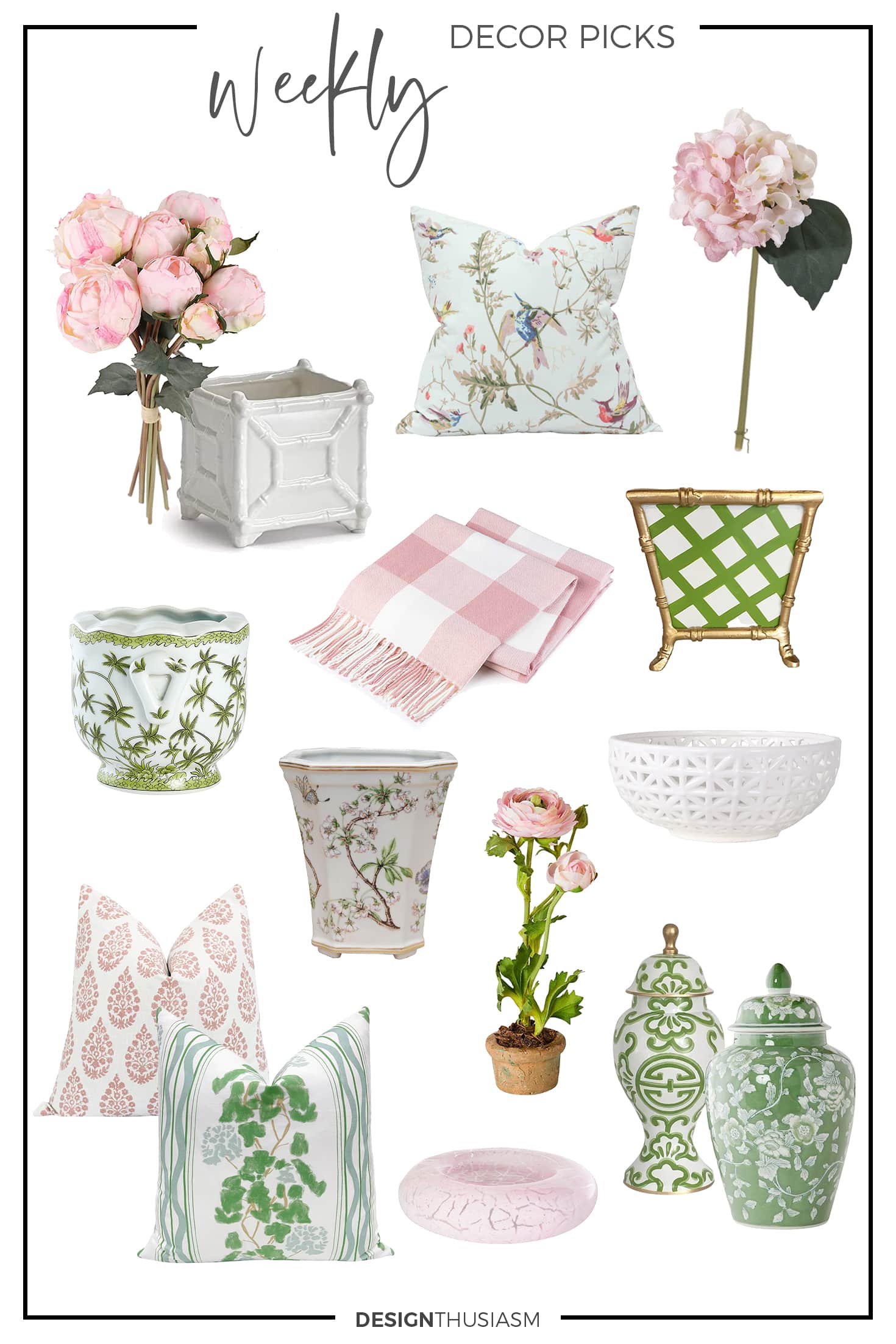 weekly picks pink and green