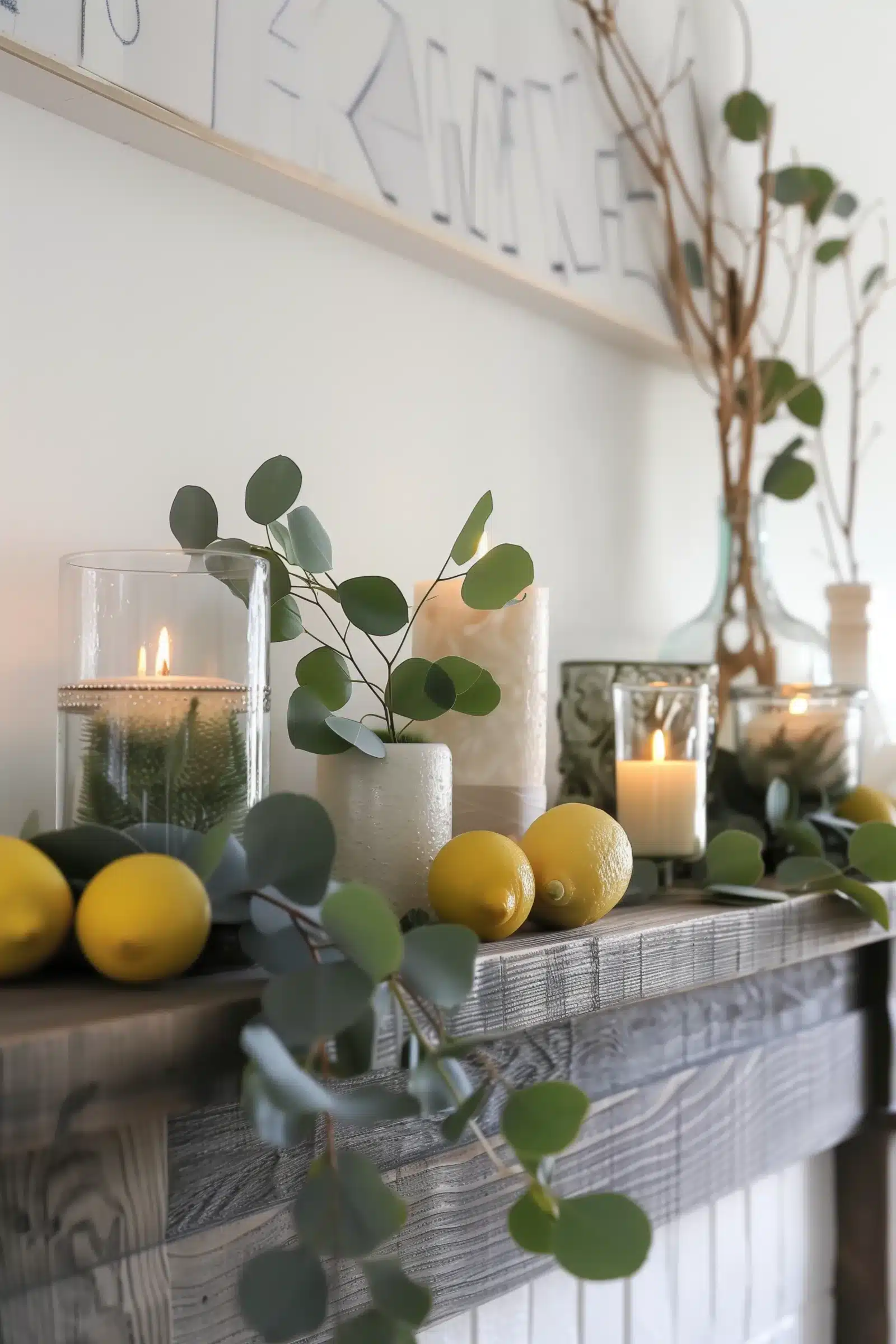 mantel-decor-ideas - lemon