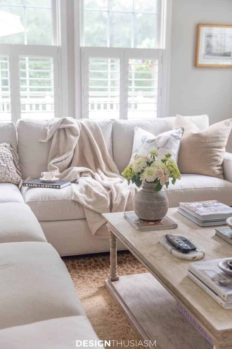 rustic chic french style living room