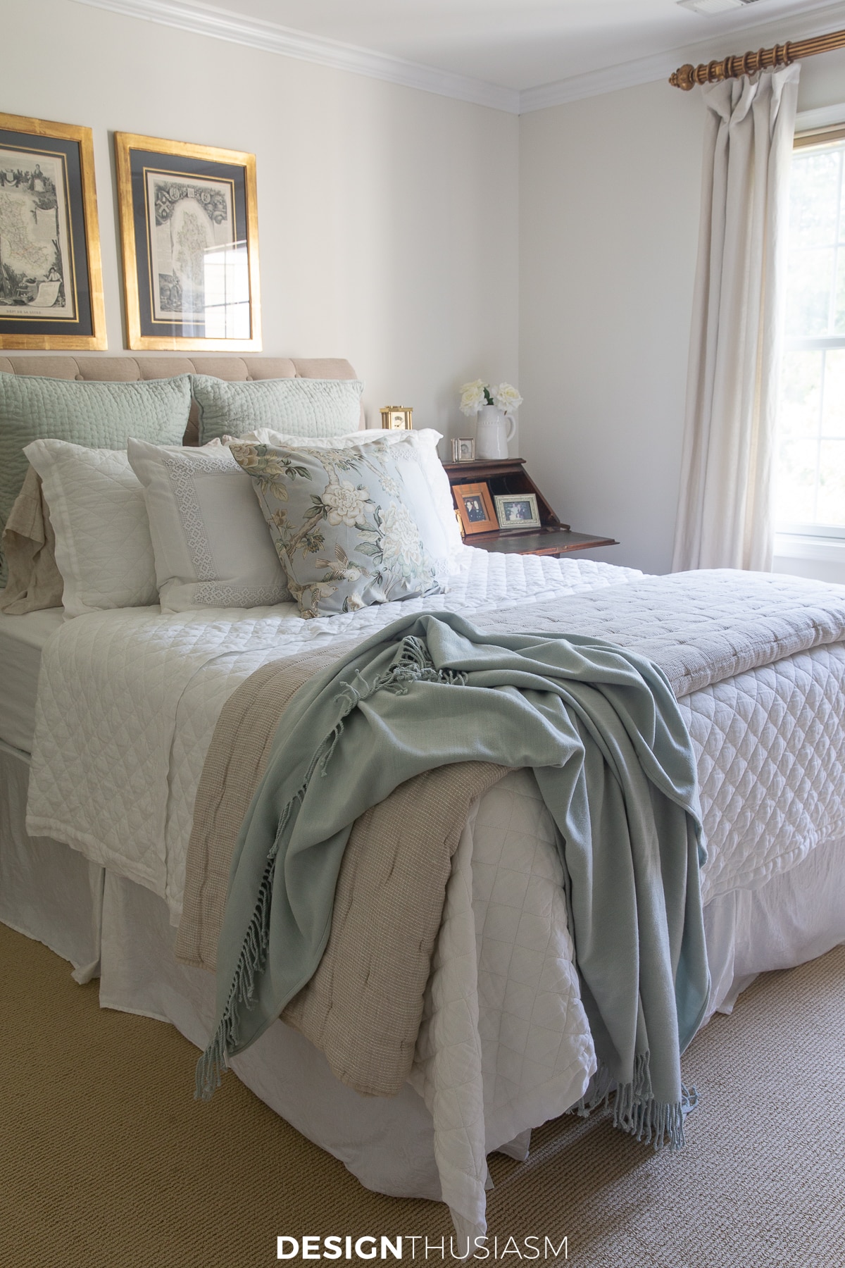 khaki guest room update