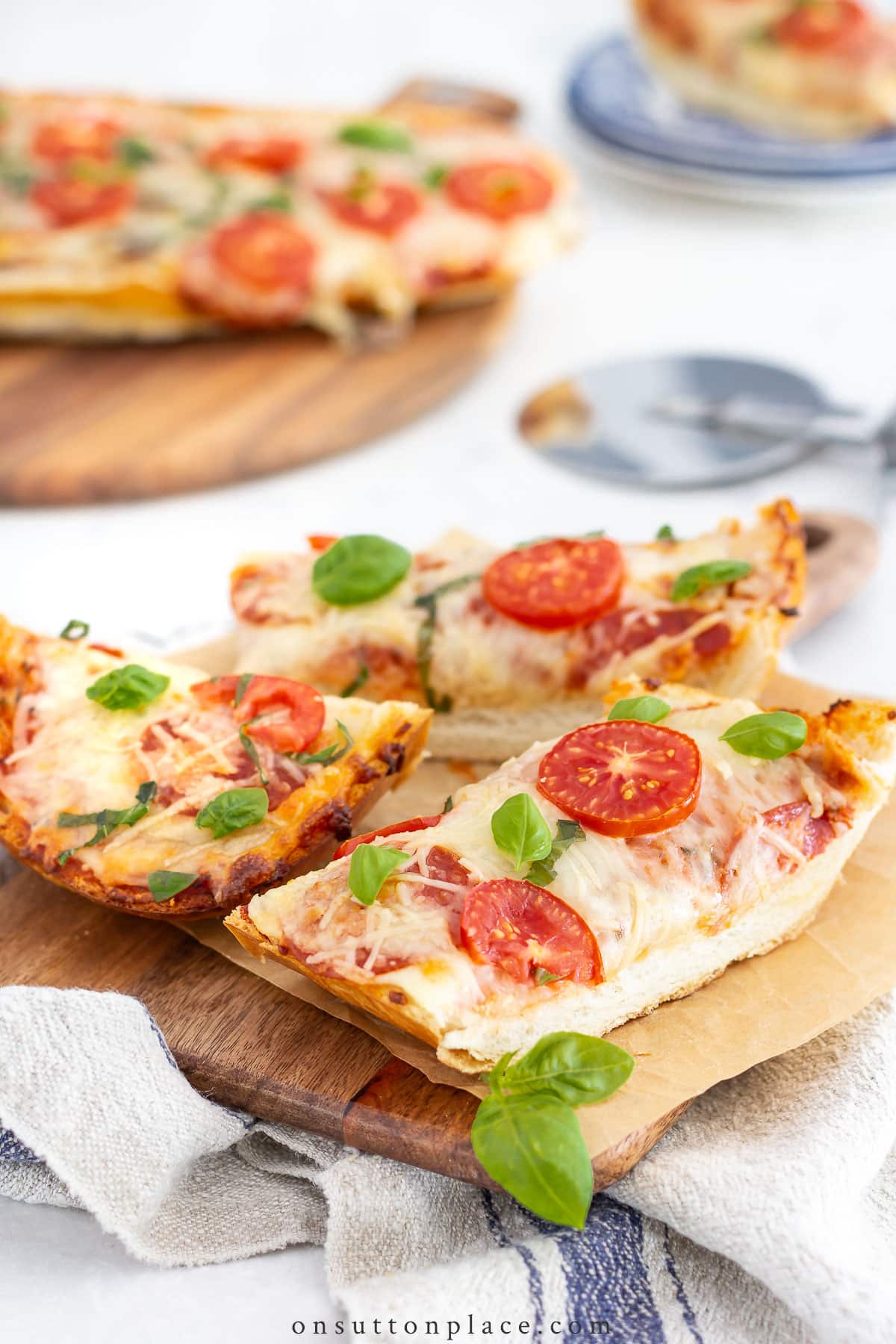 pieces of french bread pizza