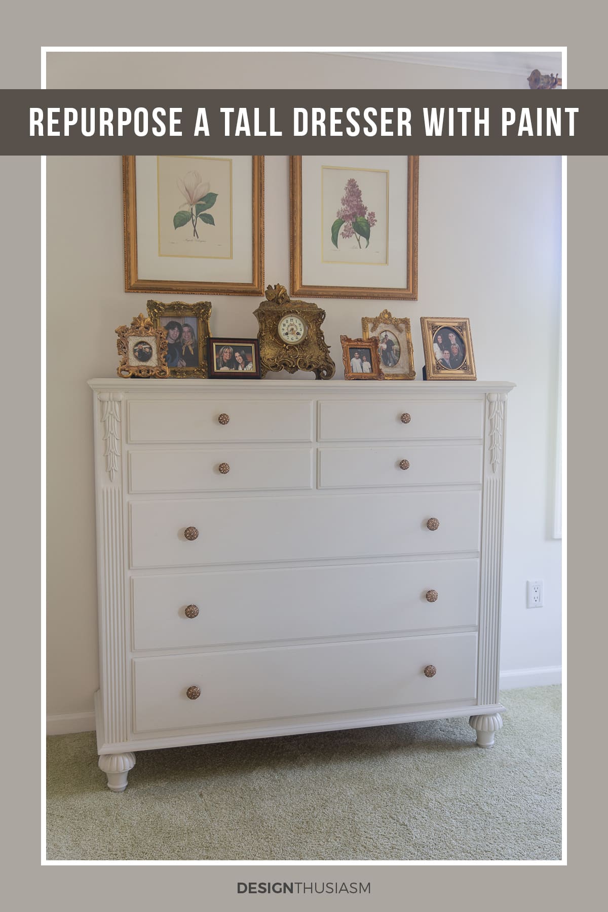painted tall dresser