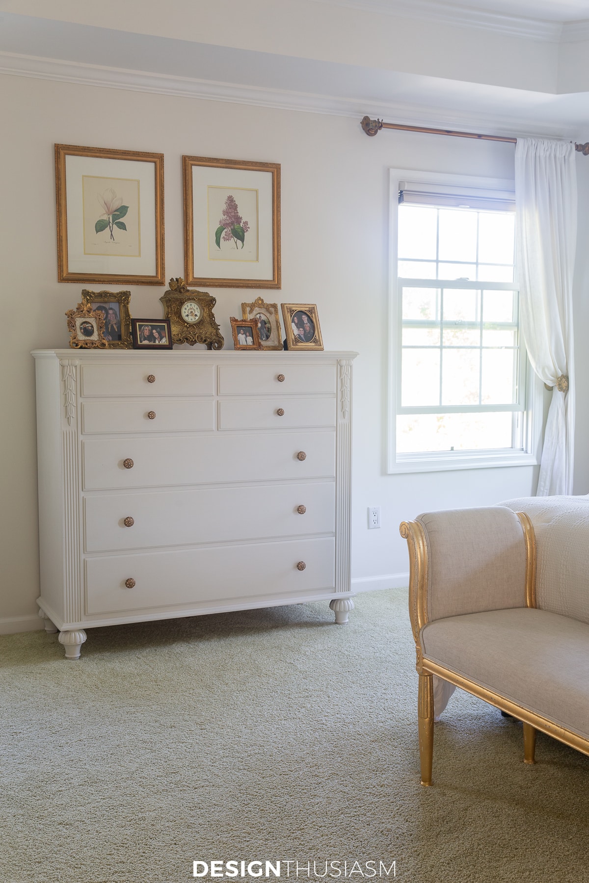 tall gentleman's chest painted white