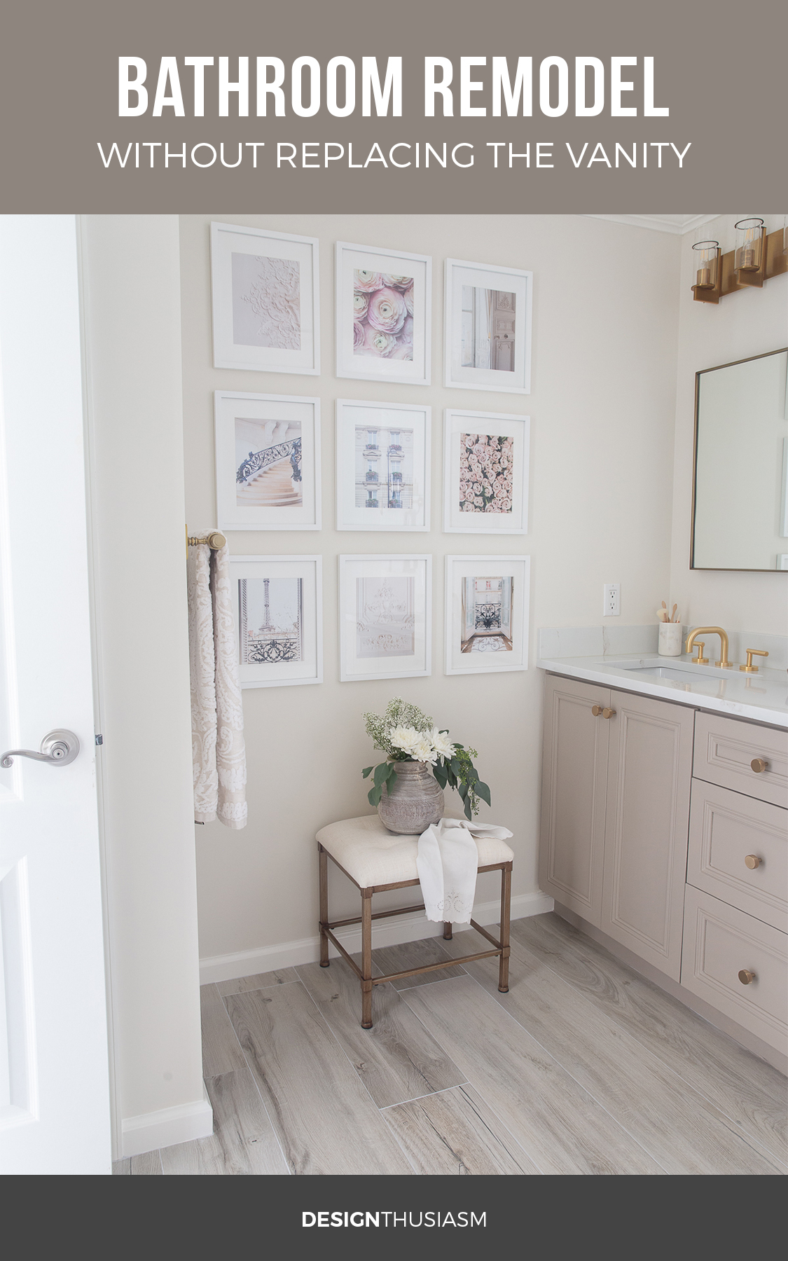 bath remodel without removing vanity