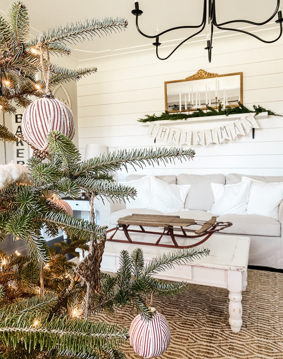 vintage Christmas decor antique sled