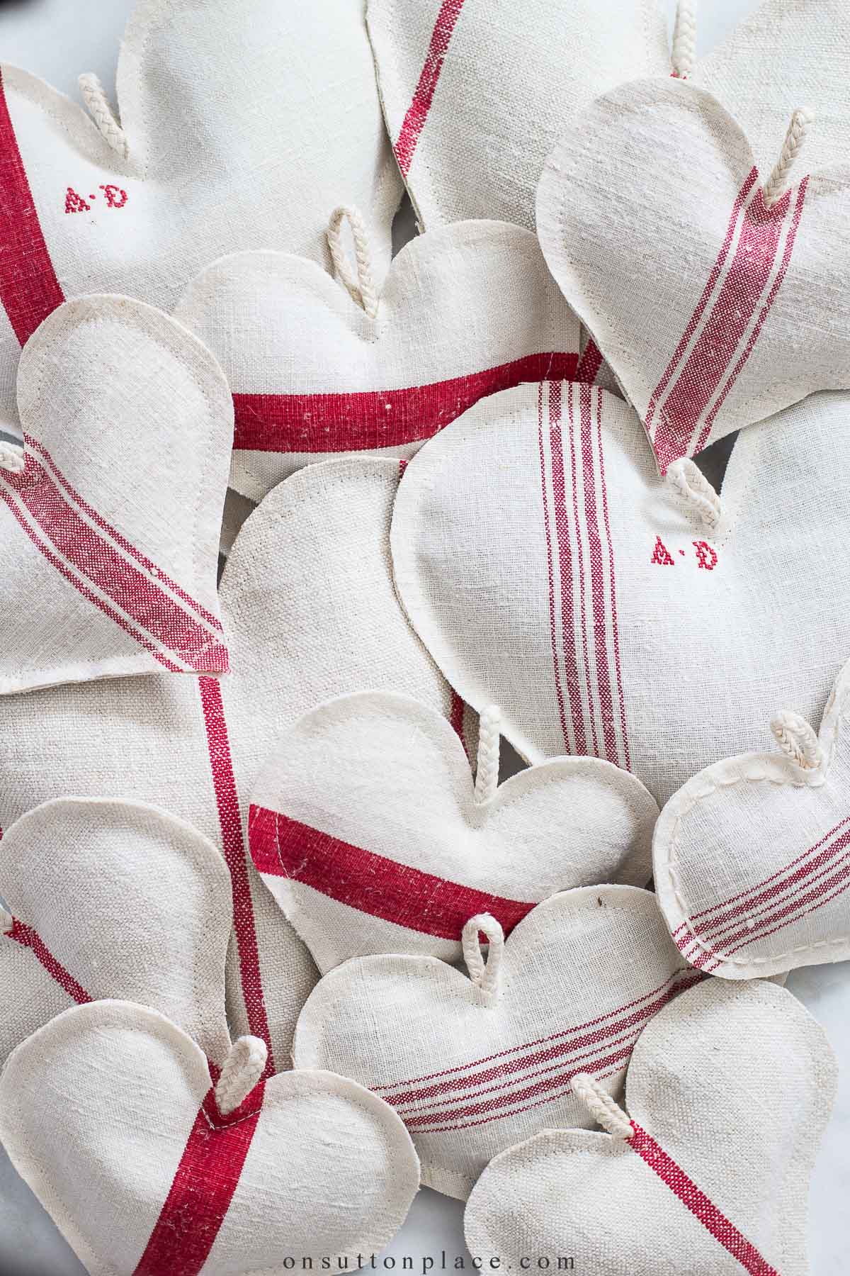 grain sack lavender heart sachets 2023