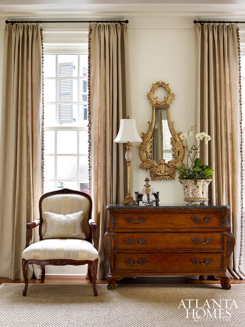 French bereger chair and combe chest